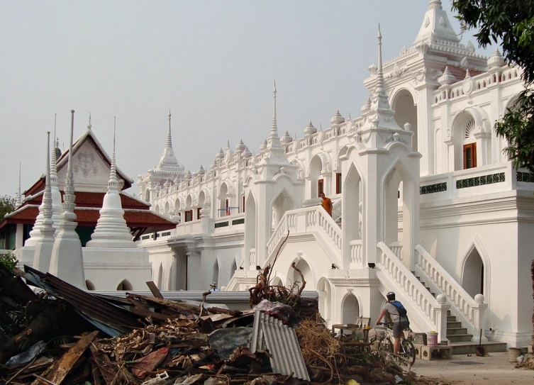 the building is white and very elegant