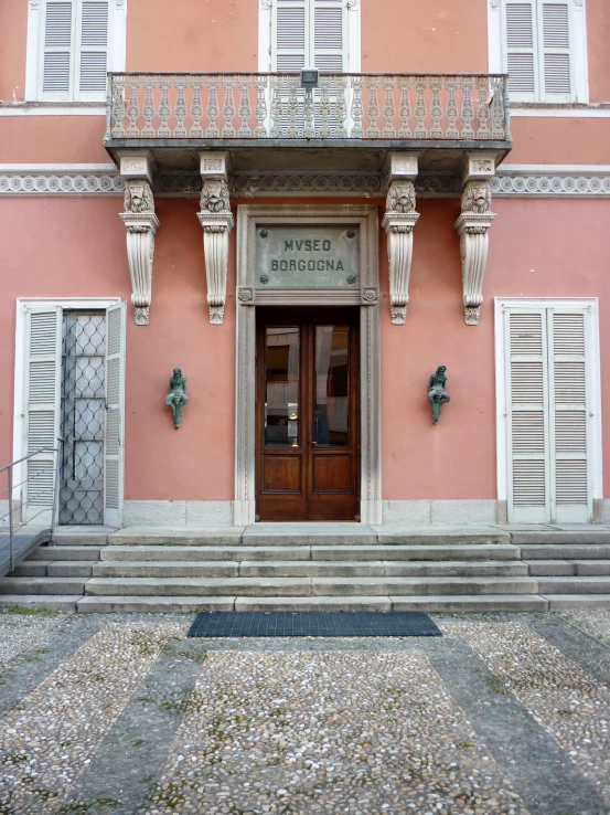 this is a front entry to an old building