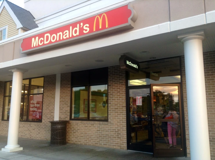 mcdonalds is located at the corner of this city street