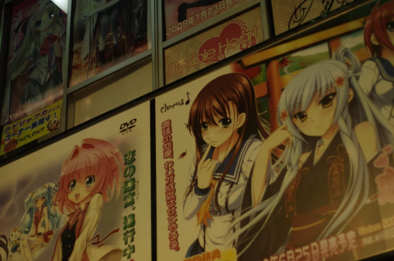 anime poster art depicting the various characters in an image