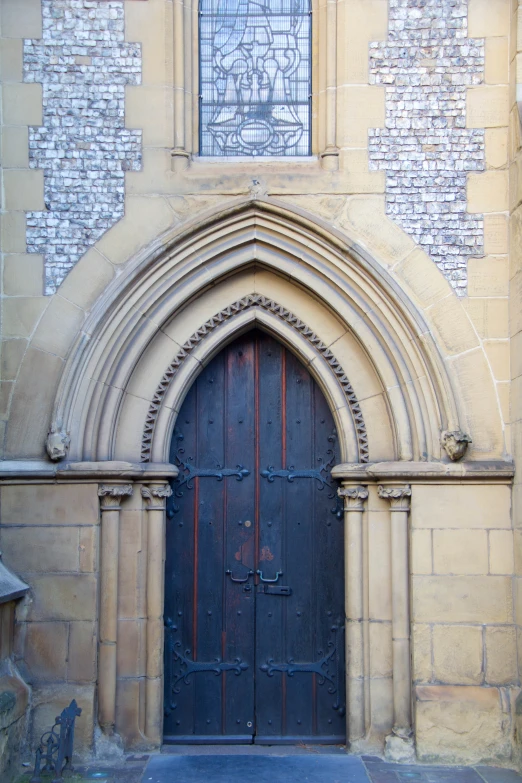 large wooden front doors of old and antique buildings