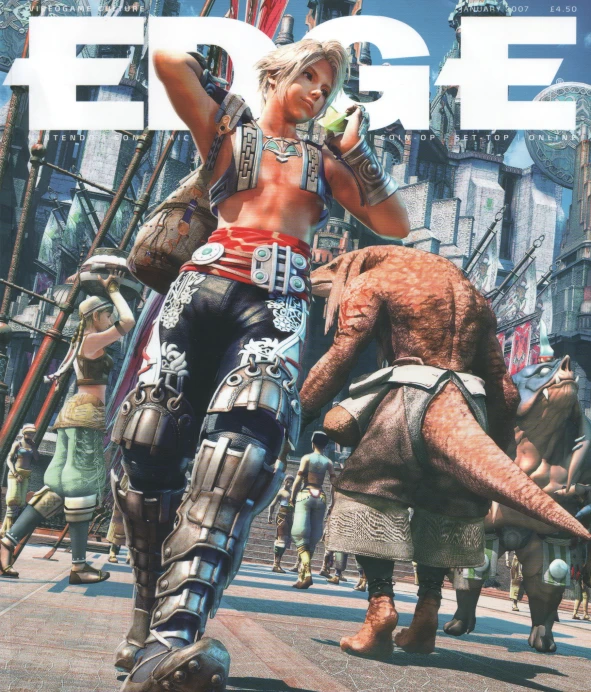 a picture of a woman with a futuristic costume is featured on the cover of edge magazine