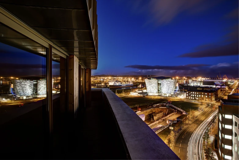 this is a view of the city from the top of the building