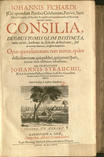 the front cover of an old book with writing