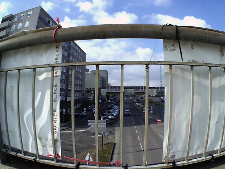 this is a picture of some cars from a window