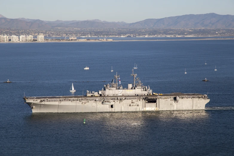 a large boat in the middle of the ocean