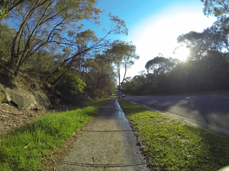 the road has several small ditchs, in the middle of it