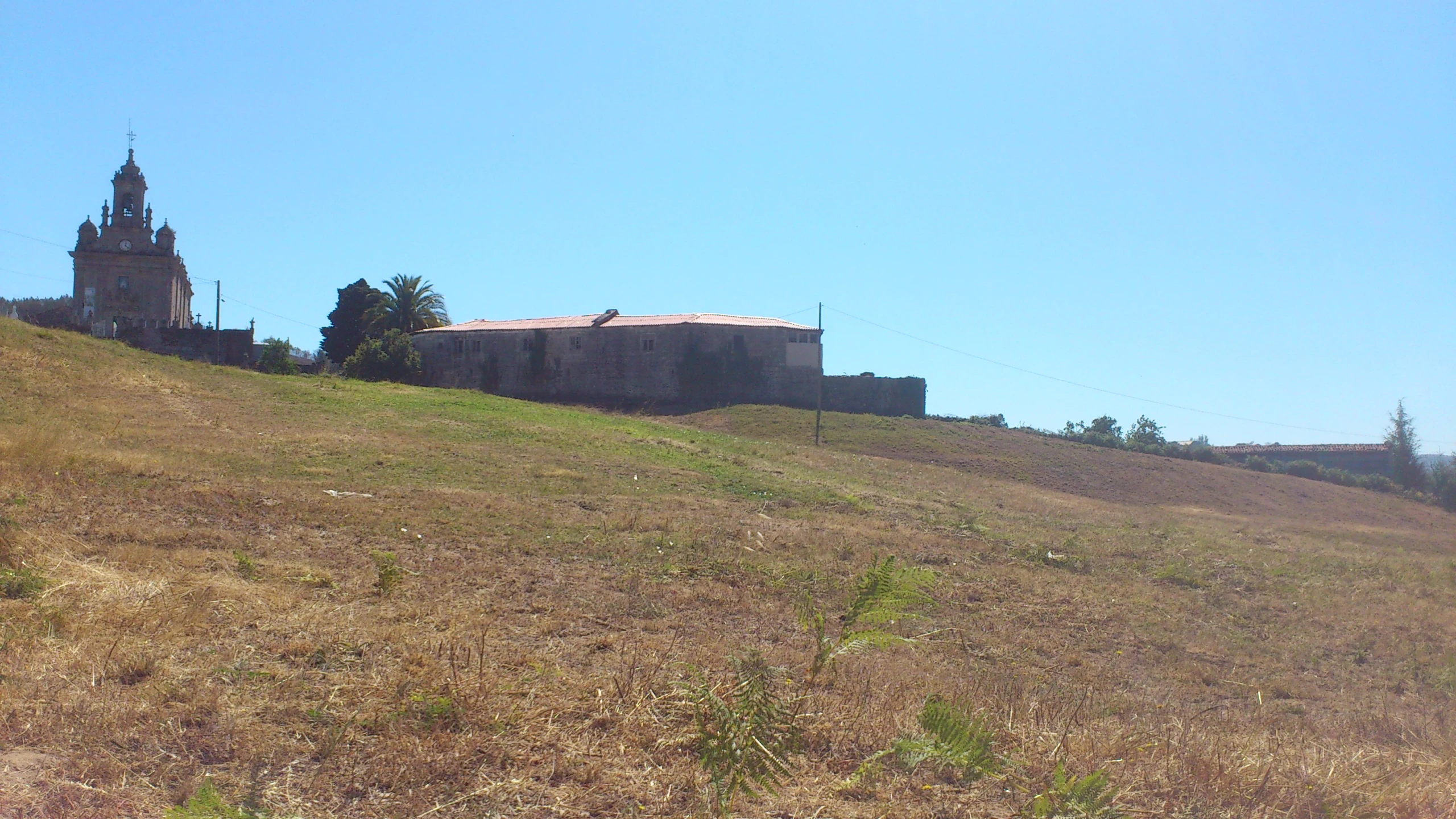 the church is on top of the hill and on its hilltop