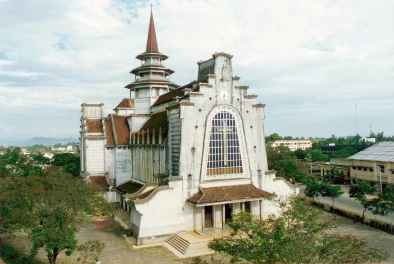 an old building that has a steeple on the top