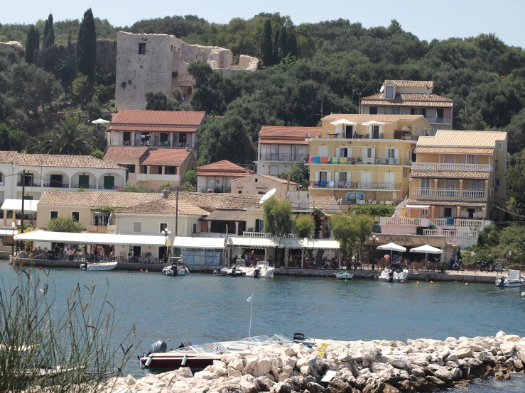 a body of water that has a group of boats in it