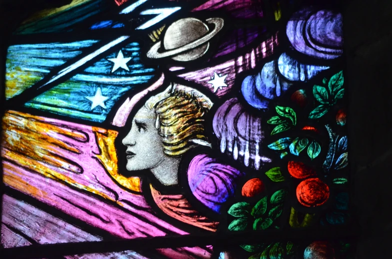 an image of the back side of a stained glass window