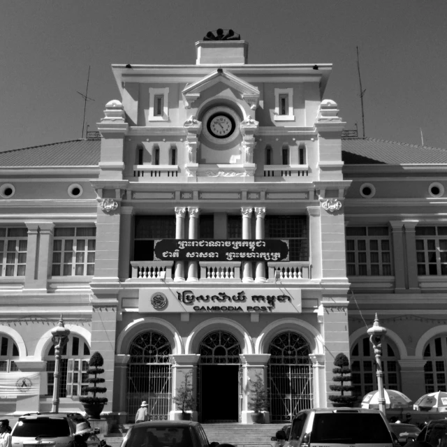 a very tall building with a clock tower