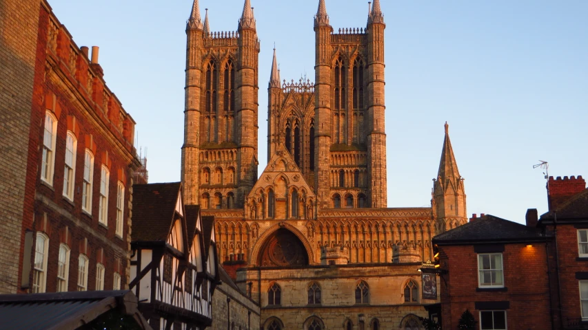 the cathedral is built on top of the buildings in the city