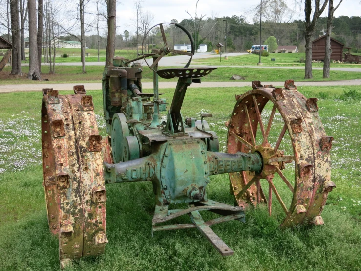 the large wooden wheels are used as machinery