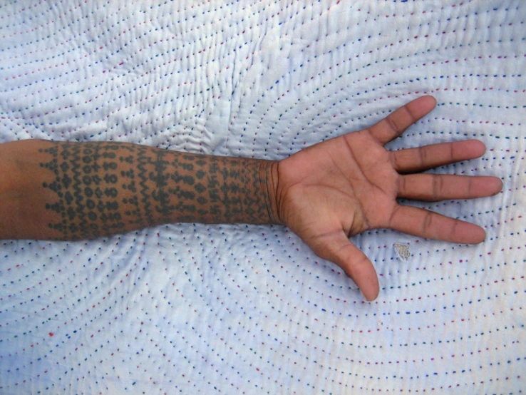 a hand with a temporary tattoo on it