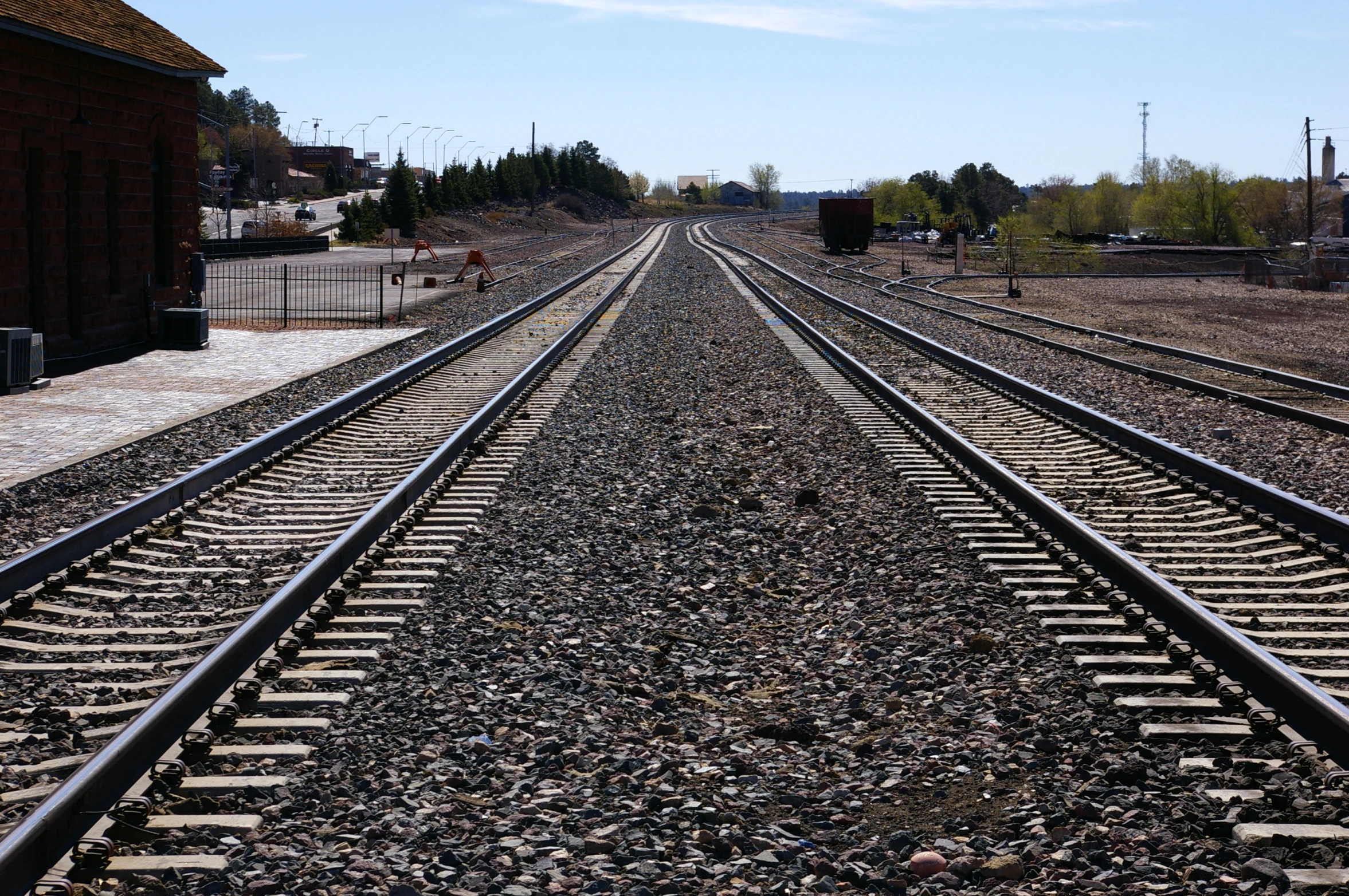 several tracks are shown to indicate that there is still some traffic