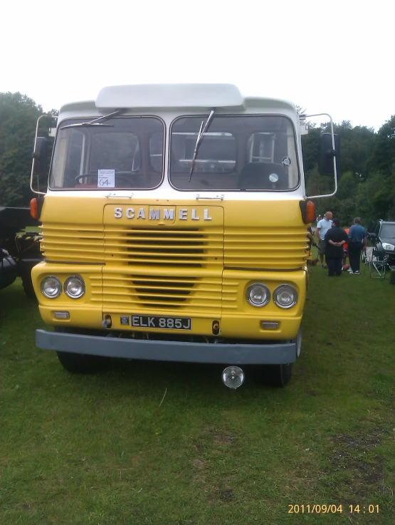 two buses parked side by side in the grass