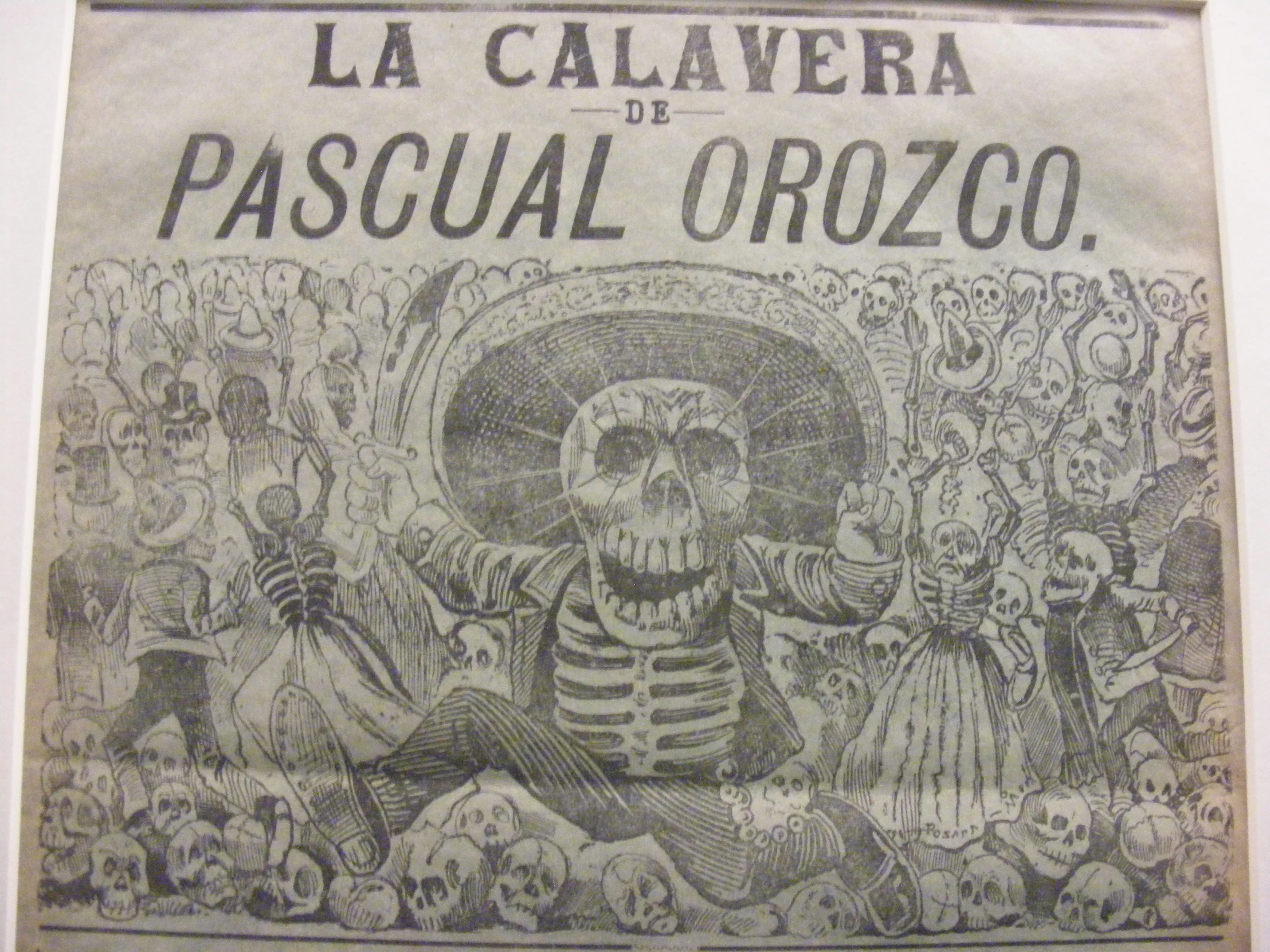 a newspaper with an image of a skeleton