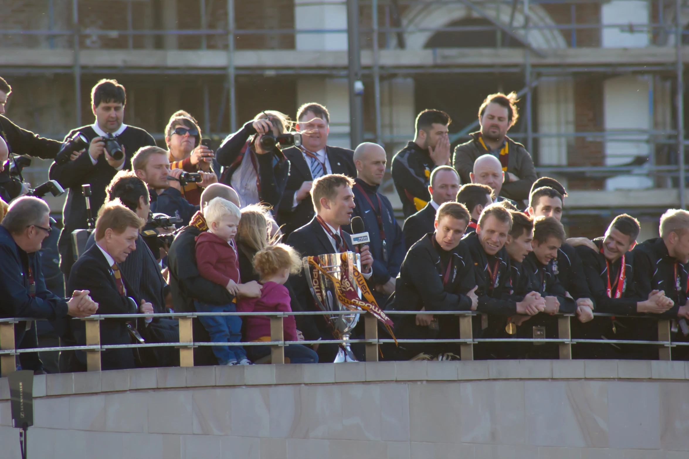 a group of people gathered together at an event