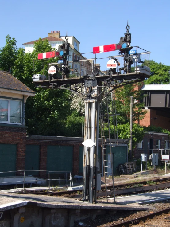 a large railroad crossing on a sunny day