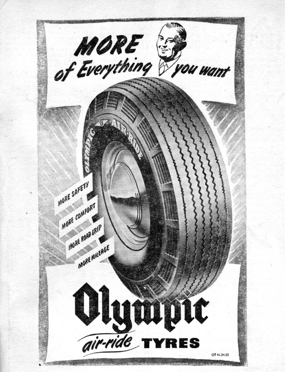 an advertit from the time when you can have tires