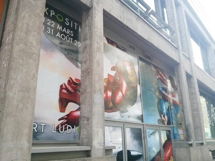 an art shop displays the amazing art of iron man