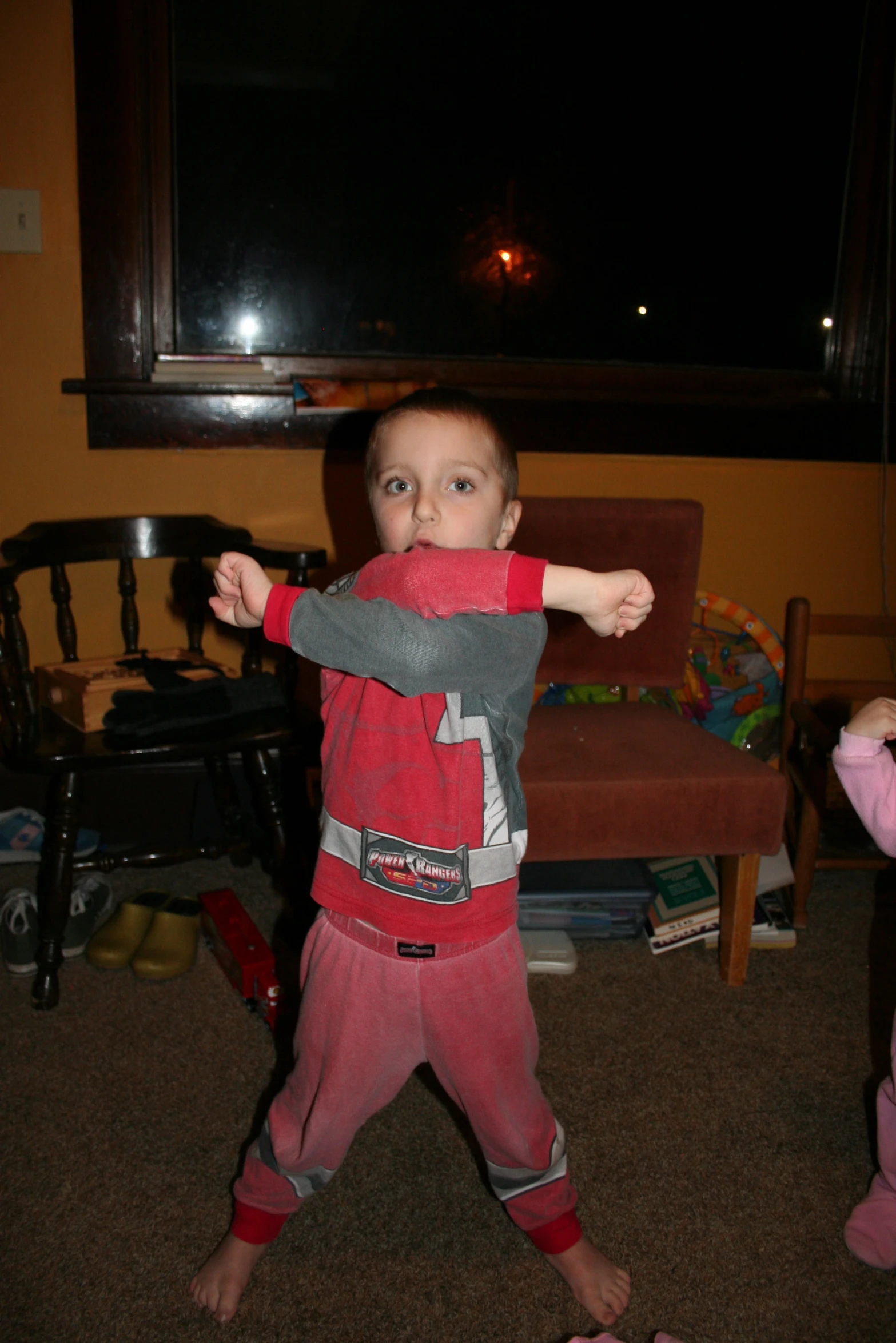 a young child is dressed up for halloween