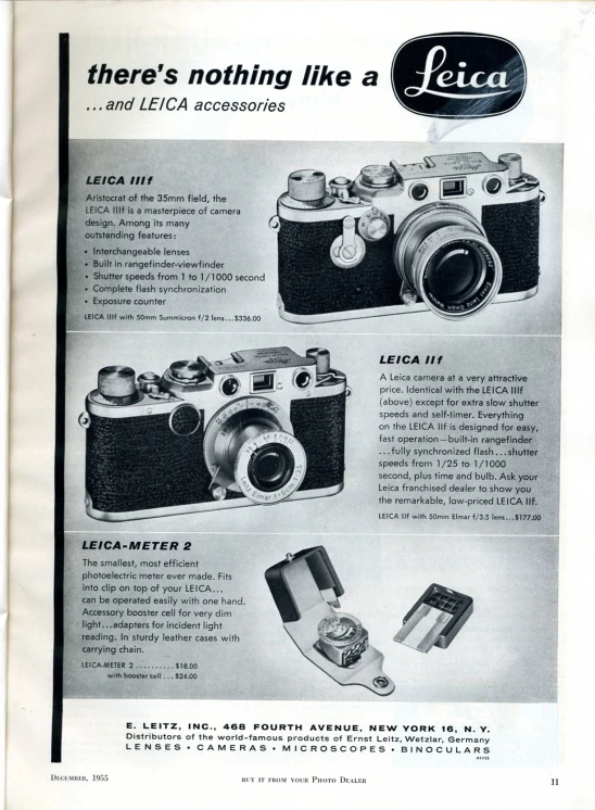 an advertit featuring the leica