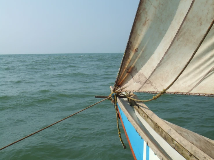 the view from the inside of a sail boat