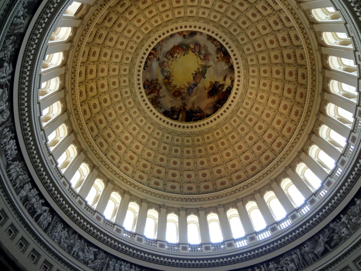 looking up the dome of a building in washington d c