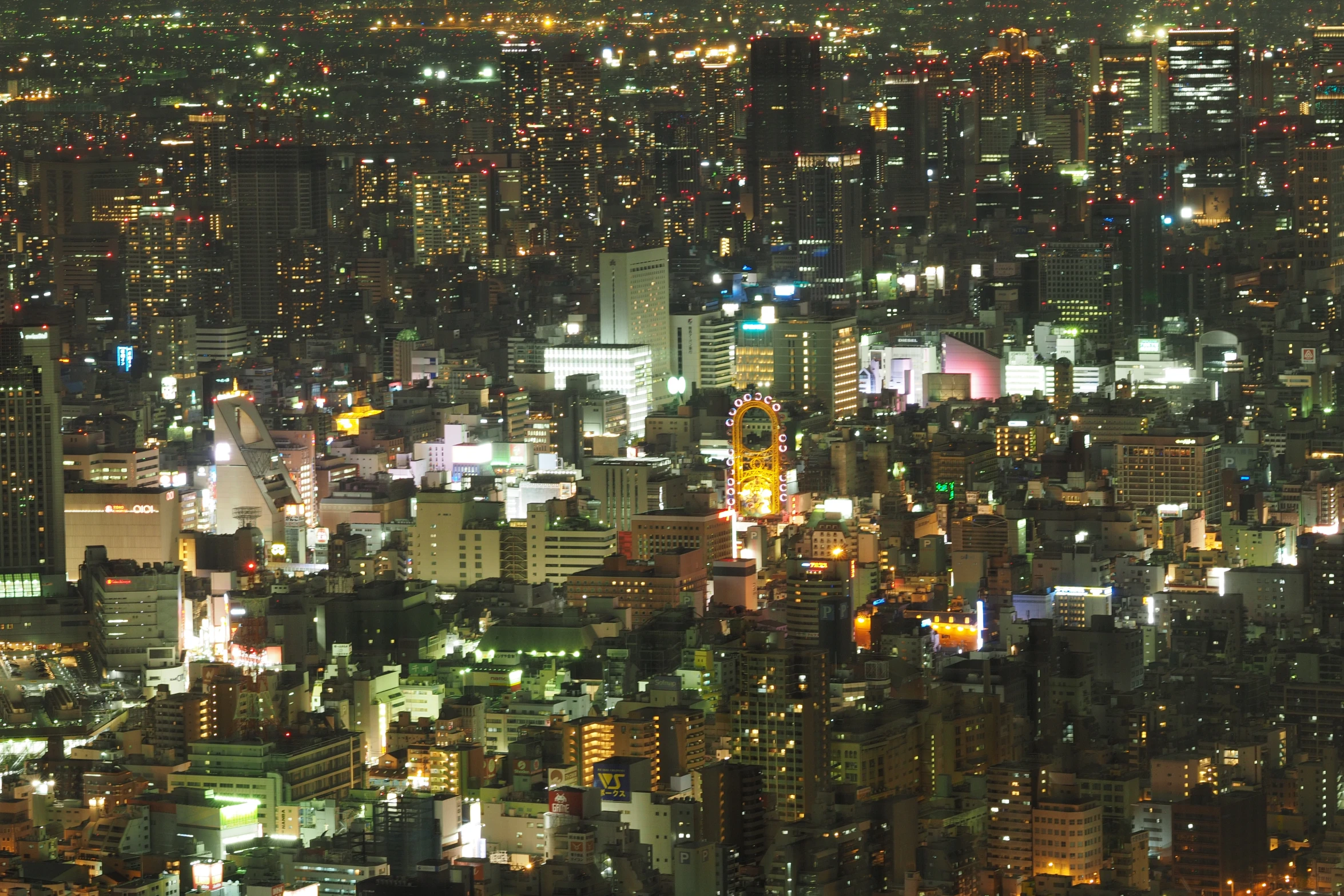 an aerial view of city lights in asia