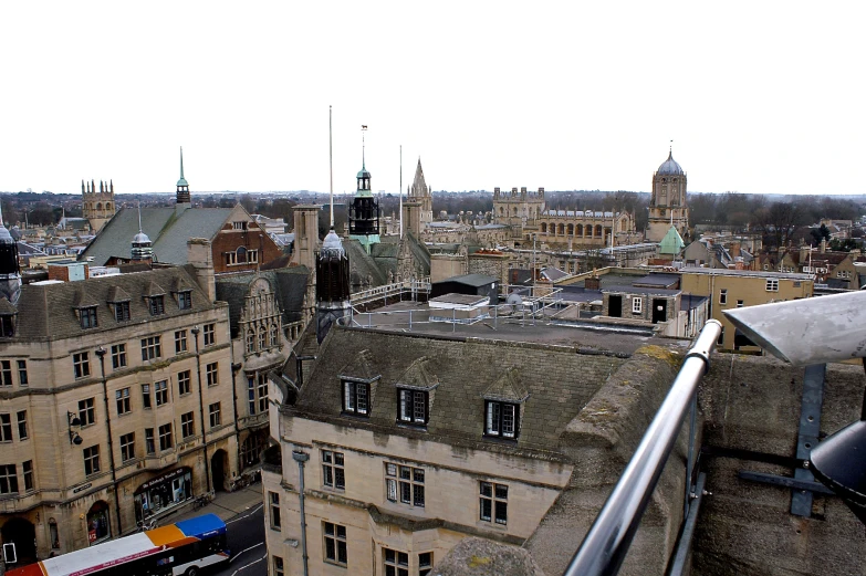 looking over the old city from an observation deck