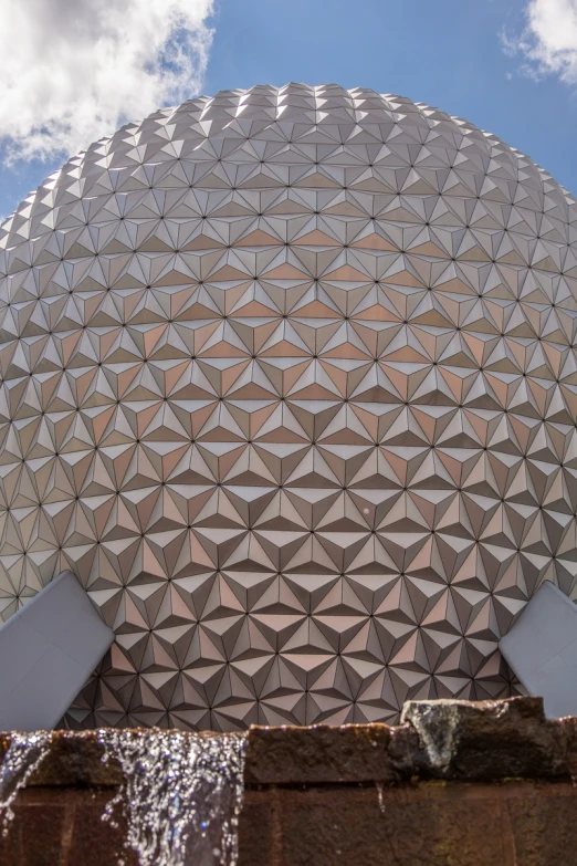 the spaceship dome is designed to look like it could be constructed for walt