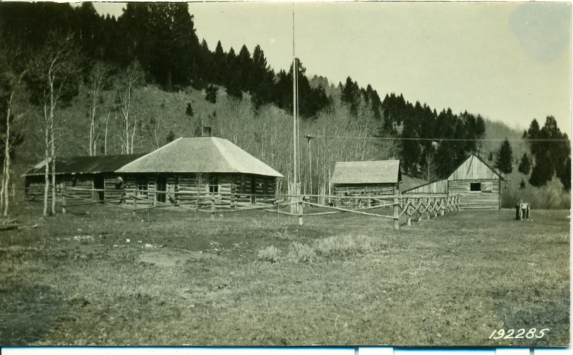 an old po of several houses in the country