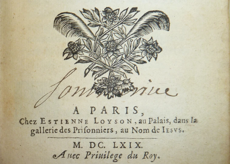 the title page of an old french book