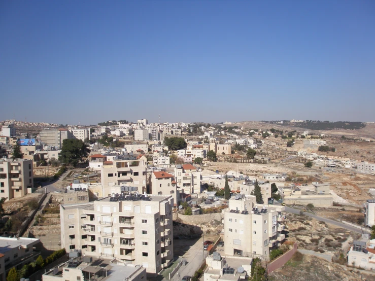 the city is nestled directly in the arid landscape