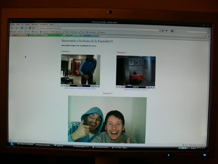 a computer screen showing several pictures of a couple