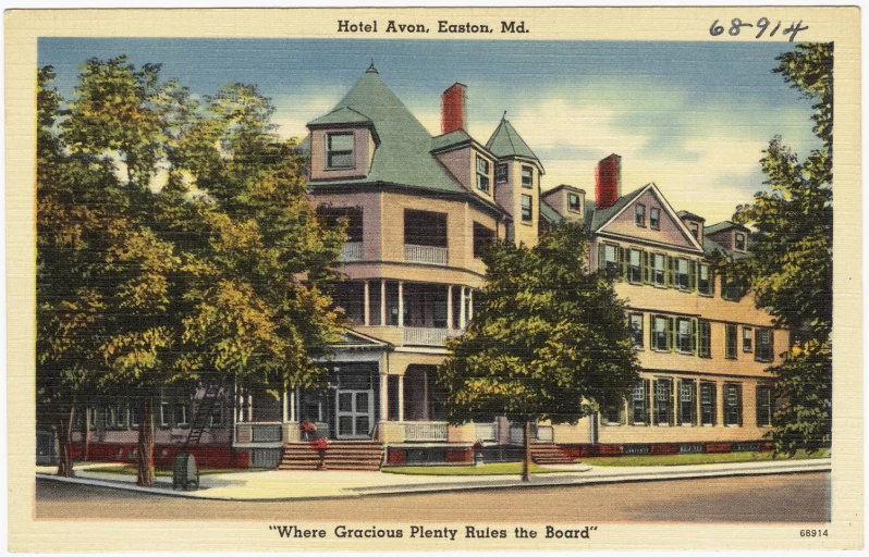 a postcard from the 20th century showing historic home agnes jones mcc