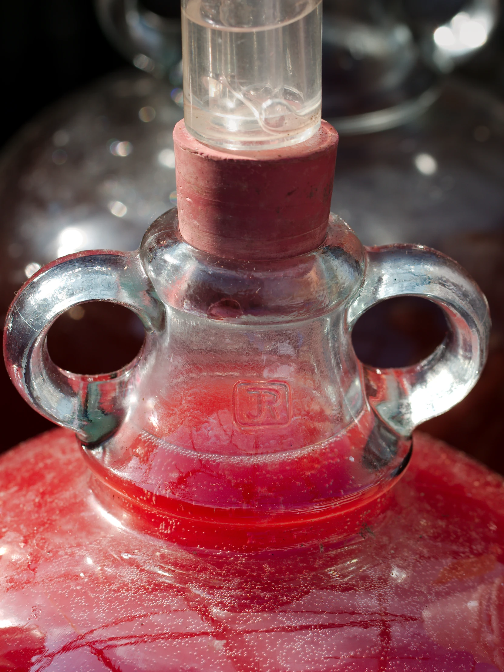 this is a close up of an empty bottle