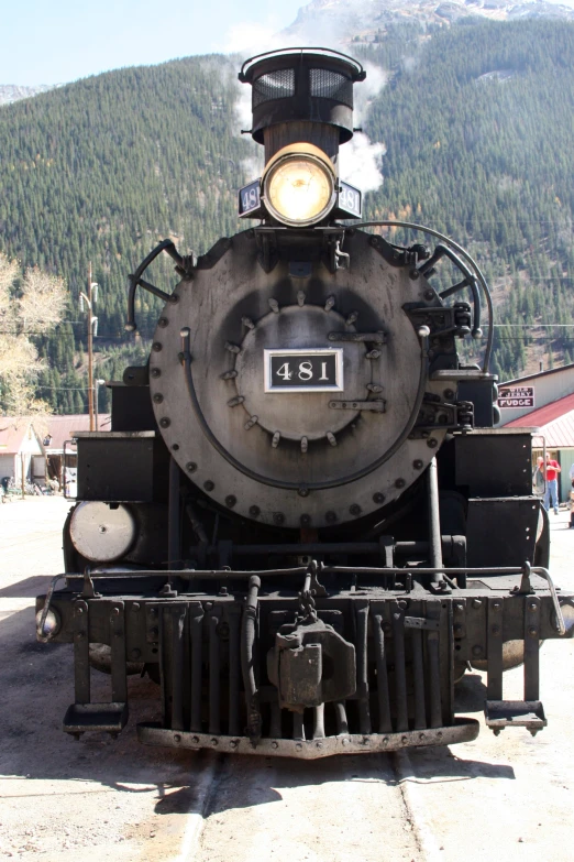 a locomotive that is sitting on the track