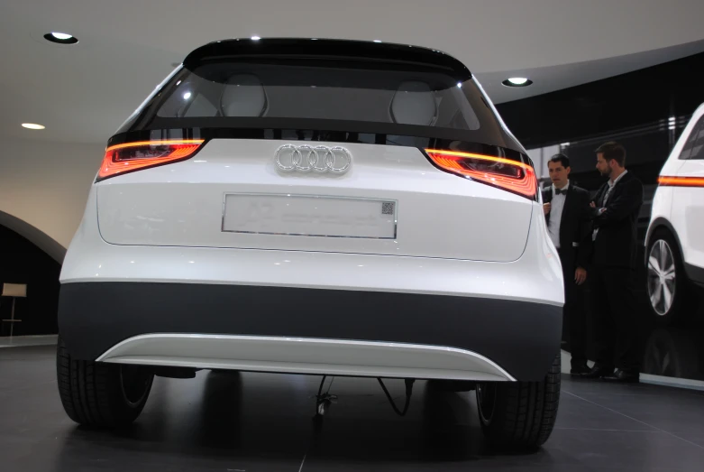 the rear view of an audi concept car