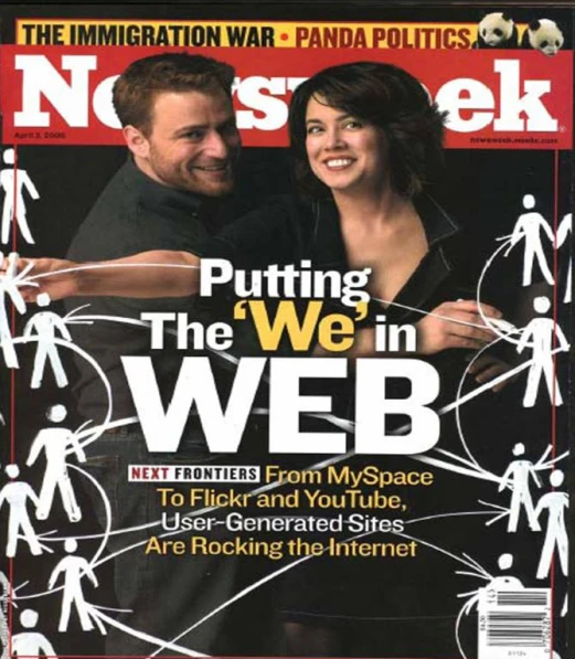 two people on a cover of a magazine