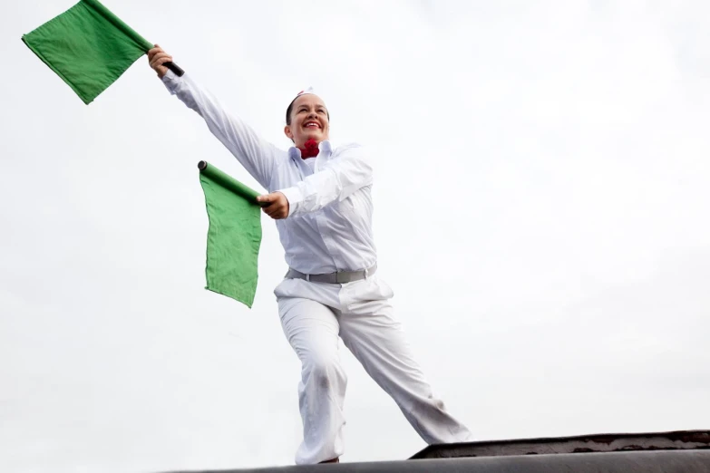 an image of a man that is doing a flag dance