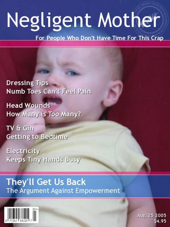 the front cover of the magazine negative babies and children