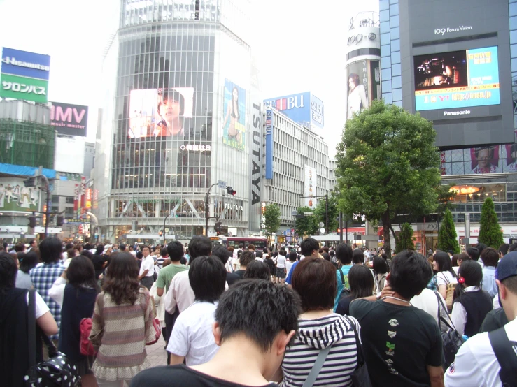 crowds of people at a city street event