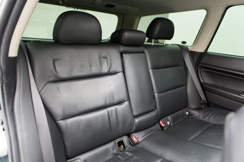 a picture of the back seats in a car