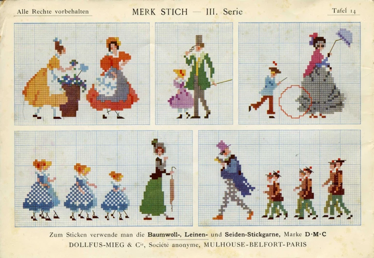 a cross stitch pattern of characters from the tv show cinderella