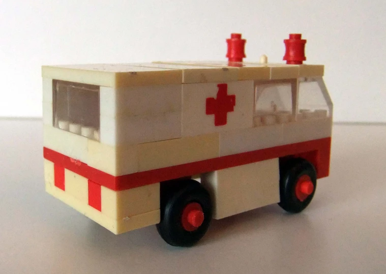 a toy bus that is sitting on a table