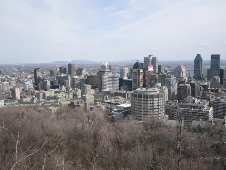 view of the city from the top of a high rise