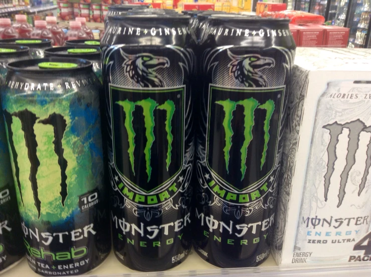 monster energy drink at the grocery store